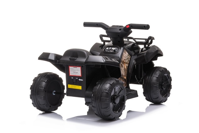 Electric QUAD MINI 6V, Black, MP3 player with USB / AUX input, 1 X 25W Engine, 6V / 4Ah battery, fun