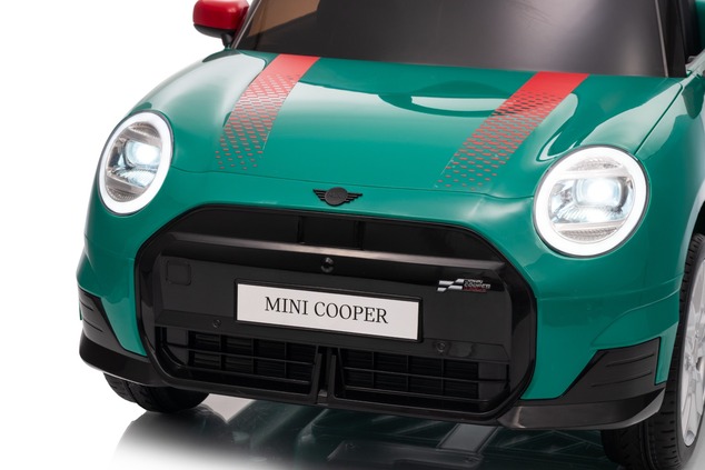 Electric Ride-on car Mini Cooper 12V, green, MP3 Player with USB and Bluetooth connection, 2.4 GHz r