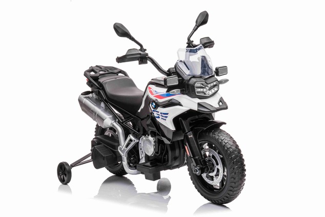 Electric Motorbike BMW F850 GS, Licensed, 12V battery, EVA soft wheels, 2 x 35W Engines, LED Lights,