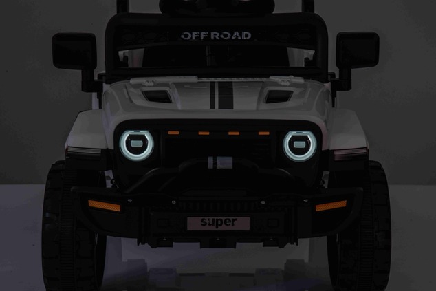 Electric car for children OFFROAD NEW with rear-wheel drive, white, Lithium battery, High chassis, W