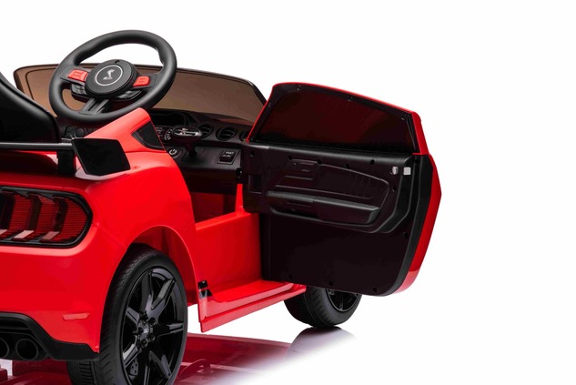 Ford Shelby Mustang GT 500 Cobra Electric Ride-on car, Red, 2.4 GHz Remote control, USB input, LED l