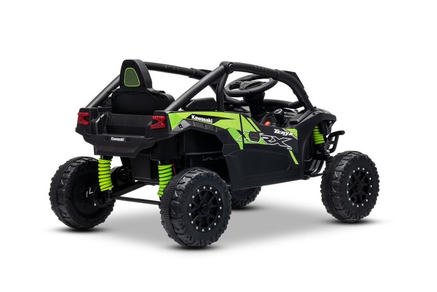 Electric Ride-on car Kawasaki TERYX KRX 1000 12V, black, single seat, rear axle suspension, 2.4 Ghz 