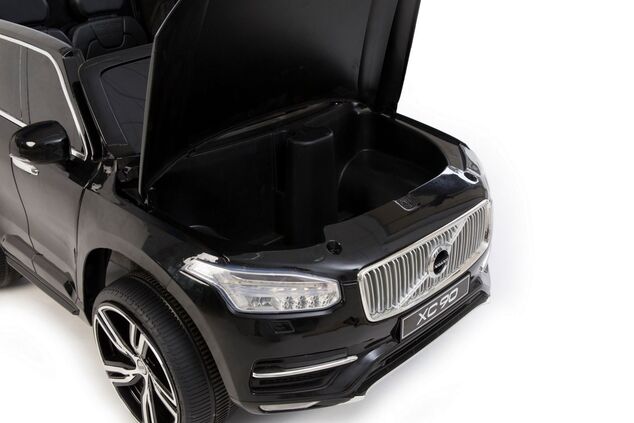 Electric Ride-On Volvo XC90, Black, Double Leather Seat, MP3 player with USB Input, Opening doors an