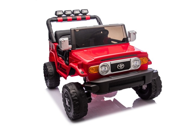 Electric Ride-on car Toyota FJ Cruiser XXL with 4x4 drive, licensed (Two-seater), red, Portable lith