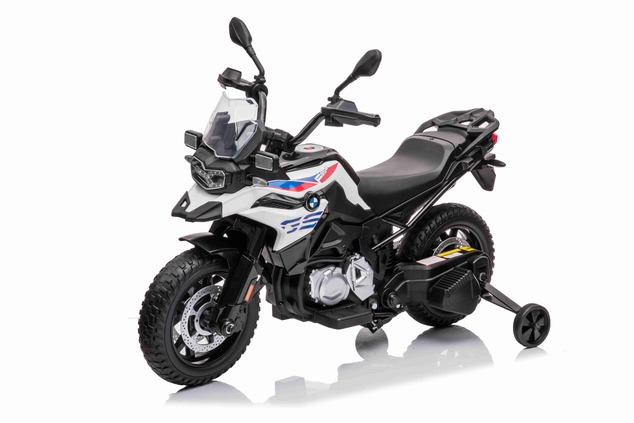 Electric Motorbike BMW F850 GS, Licensed, 12V battery, EVA soft wheels, 2 x 35W Engines, LED Lights,