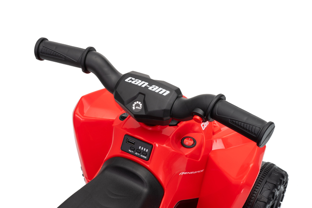 Licencovaná dětská elektrická mini čtyřkolka 25 W | Can-Am Renegade | Lithiový akumulátor 7,2 V | Červená