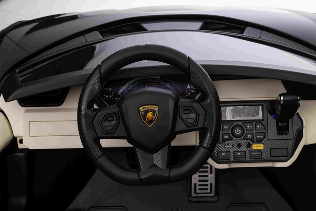 Electric Ride-on car Lamborghini Sian 4X4, black, 12V, 2.4 GHz remote control, USB / AUX Input, Blue