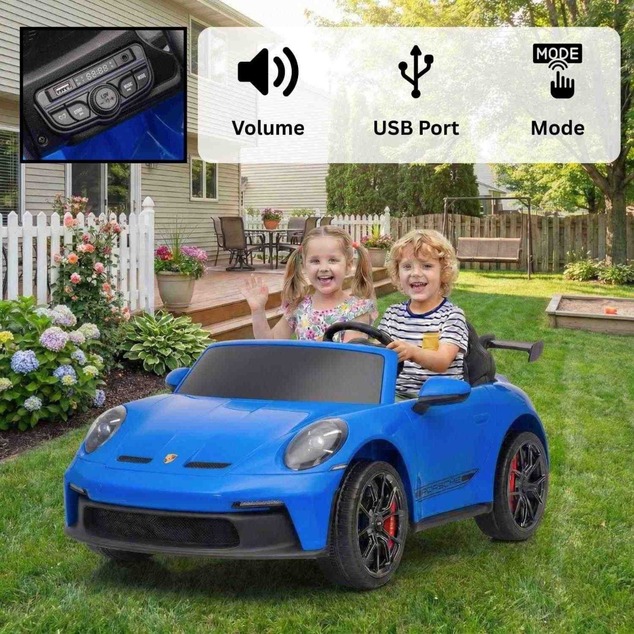 Kids Electric Ride-On Porsche 911 GT3 24V 4x4 | Licensed | Beneo Motors | 2 Seater | Lithium Battery