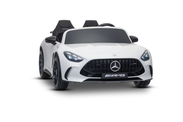 Electric Ride-on car Mercedes GT63 AMG 24V with 4x4 drive, white, Two-seater, Adjustable driver's se