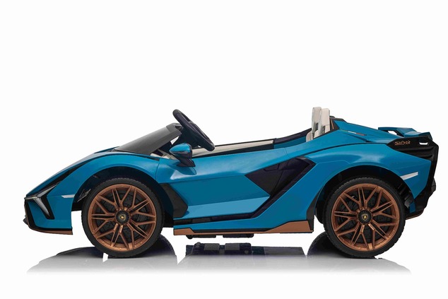 Electric Ride-on car Lamborghini Sian 4X4, blue, 12V, 2.4 GHz remote control, USB / AUX Input, Bluet
