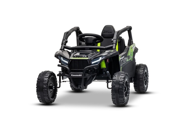 Electric Ride-on car Kawasaki TERYX KRX 1000 12V, black, single seat, rear axle suspension, 2.4 Ghz 