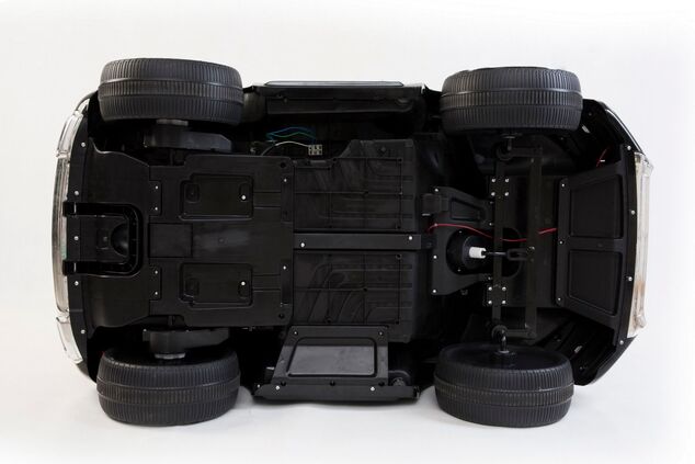 Electric Ride-On Volvo XC90, Black, Double Leather Seat, MP3 player with USB Input, Opening doors an