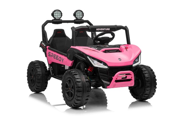Auto elettrica per bambini T-REX Ride 4x4 24V | 2 posti | Rosa | Lettore MP3 con ingresso USB/AUX | 