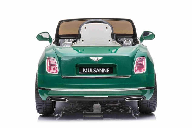 Electric ride-on car Bentley Mulsanne 12V, green, Leatherette seat, 2.4 GHz remote control, Eva whee