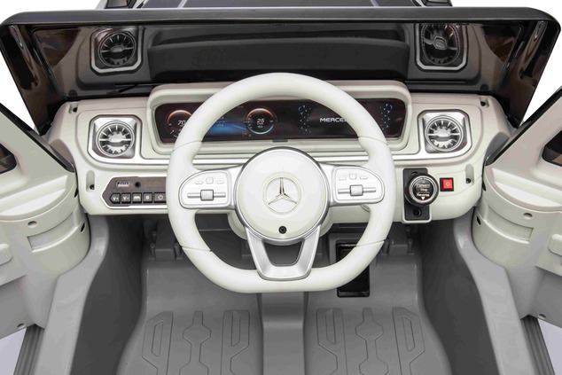 Electric Ride-on car Mercedes-Benz EQG 12V, grey, LED underlighted body parts, Functional front and 