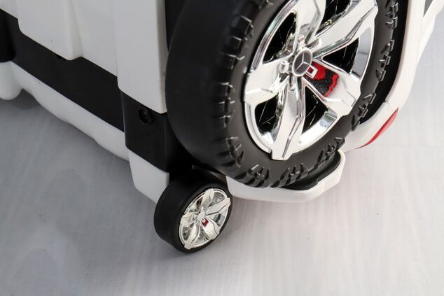 Kids Pull Along Licensed Mercedes-Benz  Ener-G-Force Luggage- White Small Travel Bag
