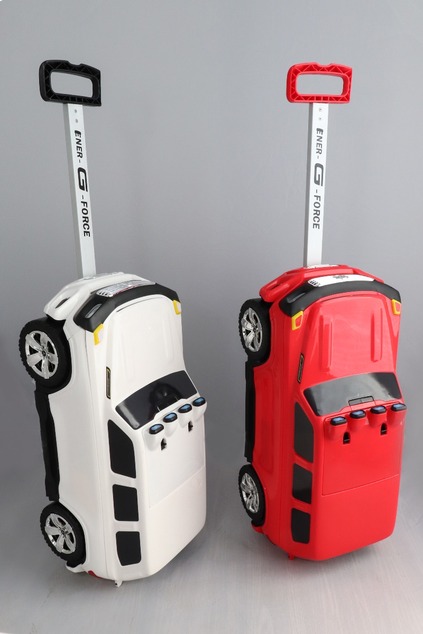Kids Pull Along Licensed Mercedes-Benz  Ener-G-Force Luggage- White Small Travel Bag