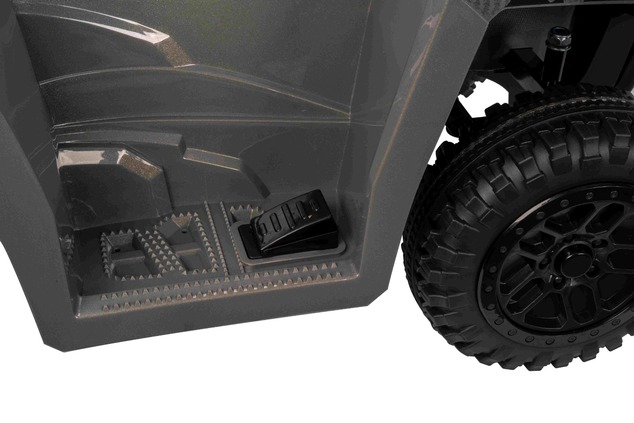 Licensed electric Ride-on quad Arctic Cat 12V with rear wheel drive, grey, LED lights, Lithium batte