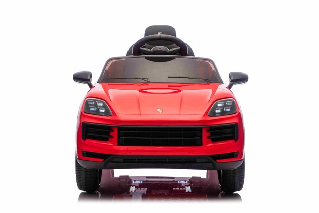 Auto elettrica per bambini Porsche Cayenne 12V con trazione posteriore - con licenza (1 posto), ross