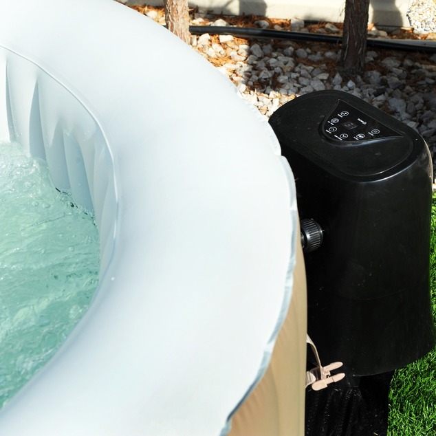 BeneoSpa NEW Portable Inflatable Bubble Spa, Hot Tube, Jacuzzi, Brown-White