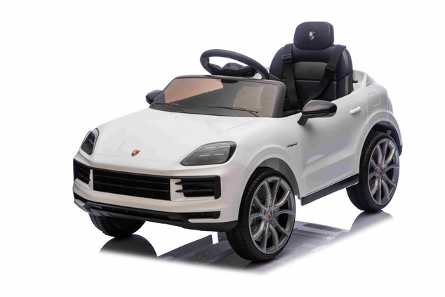 Electric Ride-on car Porsche Cayenne 12V with rear-wheel drive - Licensed (Single seat), white, Lith