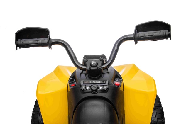 Can-am Renegade electric Ride-on quad, yellow, single seater, front and rear suspension, LED lights,