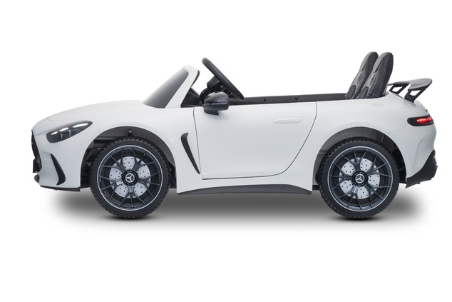 Electric Ride-on car Mercedes GT63 AMG 24V with 4x4 drive, white, Two-seater, Adjustable driver's se