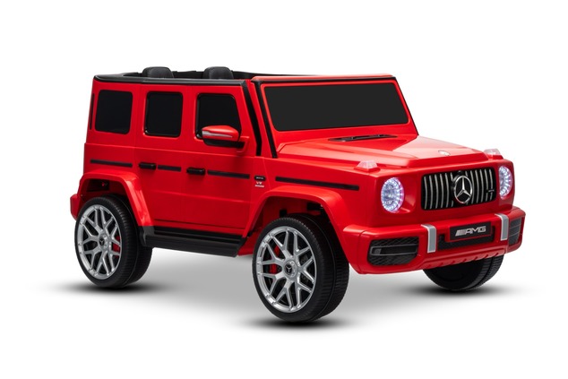 Electric Ride-on car Mercedes-Benz G63 AMG 4x4 Two-seater 24V, red, MP3 Player with USB/AUX and Blue