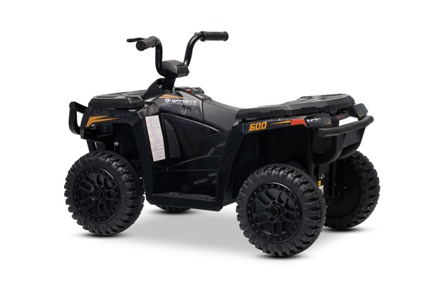 Licensed electric Ride-on quad Arctic Cat 12V with rear wheel drive, black, LED lights, Lithium batt