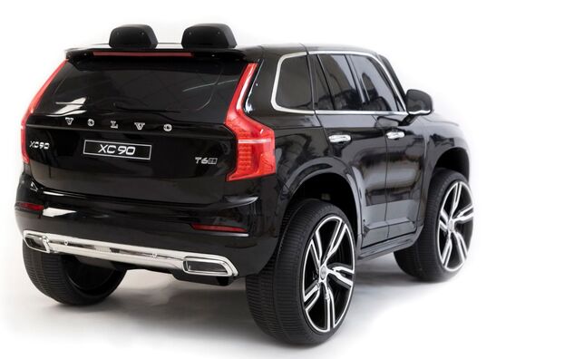 Electric Ride-On Volvo XC90, Black, Double Leather Seat, MP3 player with USB Input, Opening doors an