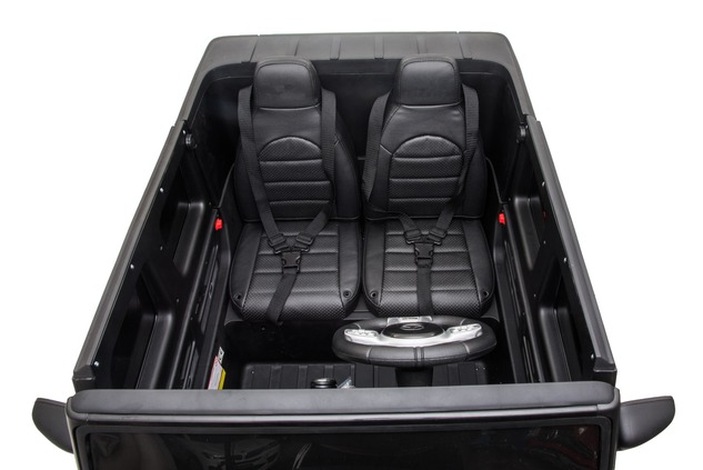 Electric Ride-on car Mercedes-Benz G63 AMG 4x4 Two-seater 24V, black, MP3 Player with USB/AUX and Bl