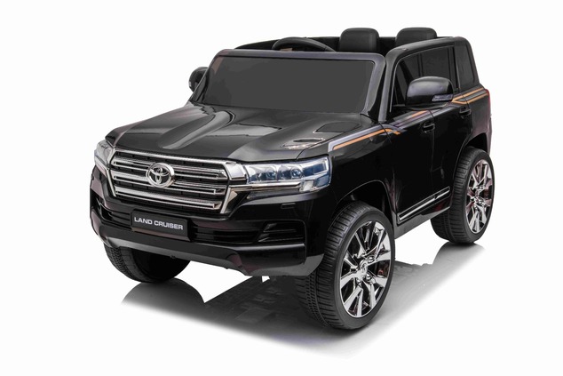 Electric Ride on Car Toyota Landcruiser 12V, BLACK, Leatherette seat, 12V/7AH Battery, Opening doors