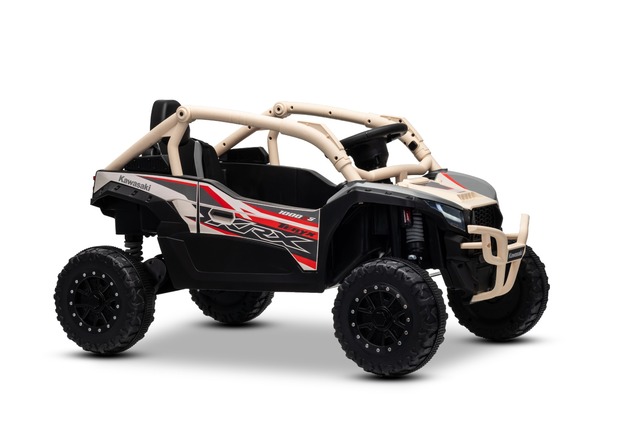 Electric Ride-on car Kawasaki TERYX KRX 1000 12V, khaki, single seat, rear axle suspension, 2.4 Ghz 