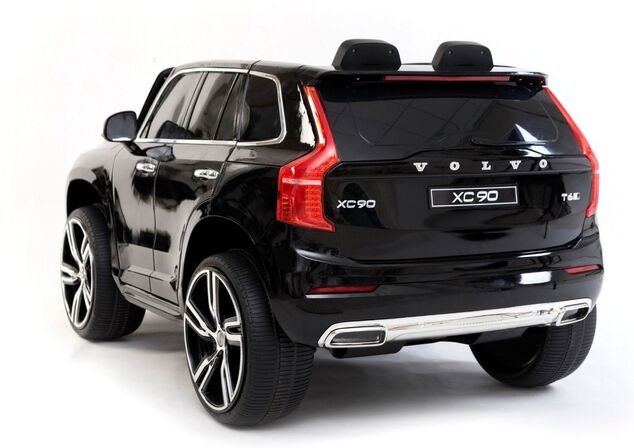 Electric Ride-On Volvo XC90, Black, Double Leather Seat, MP3 player with USB Input, Opening doors an