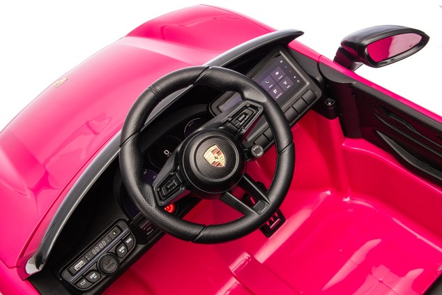 Electric Ride-on car Porsche Macan 12V Licensed with rear-wheel drive (Single seat), pink, Lithium b