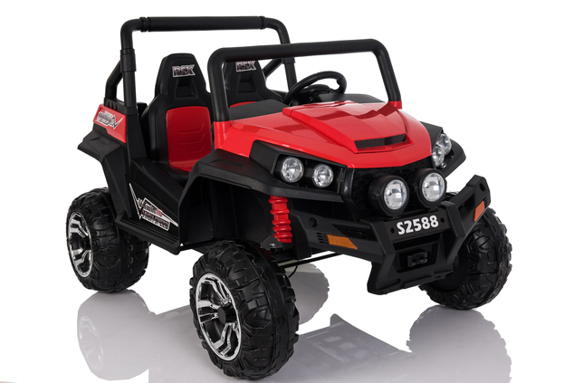 Electric Ride-On Toy Car RSX Red - 2.4Ghz, buggy 2X 12V/7Ah, 4 X MOTOR, remote control, two-seats in