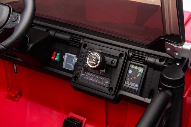 Electric Ride-on car Toyota FJ Cruiser XXL with 4x4 drive, licensed (Two-seater), red, Portable lith
