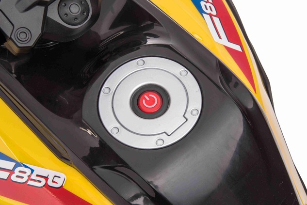 Electric Motorbike BMW F850 GS, Licensed, 12V battery, EVA soft wheels, 2 x 35W Engines, LED Lights,
