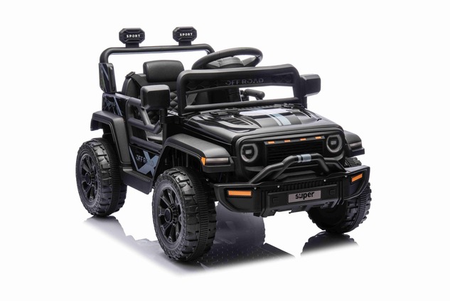 Electric car for children OFFROAD NEW with rear-wheel drive, black, Lithium battery, High chassis, W