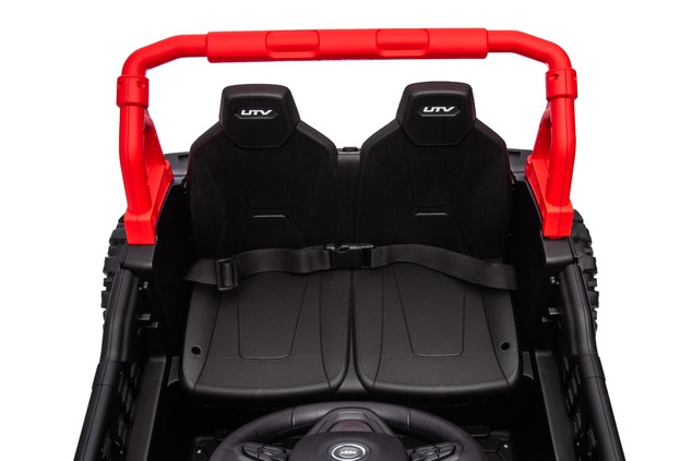 Electric ride-on car UTV Small 12V, black, Rear wheel drive, 12V battery, Plastic wheels, Wide doubl