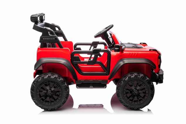 Ford Bronco XL elektrische kinderauto met achterwielaandrijving, gelicentieerd (tweezitter), rood, l