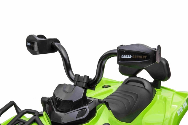 Electric QUAD SUPERPOWER 12V, green, Plastic wheels with rubber band, 2 x 45W Motor, plastic seat, s