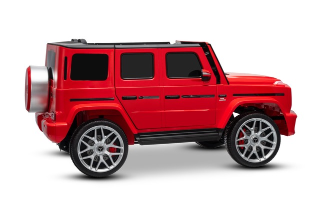 Electric Ride-on car Mercedes-Benz G63 AMG 4x4 Two-seater 24V, red, MP3 Player with USB/AUX and Blue