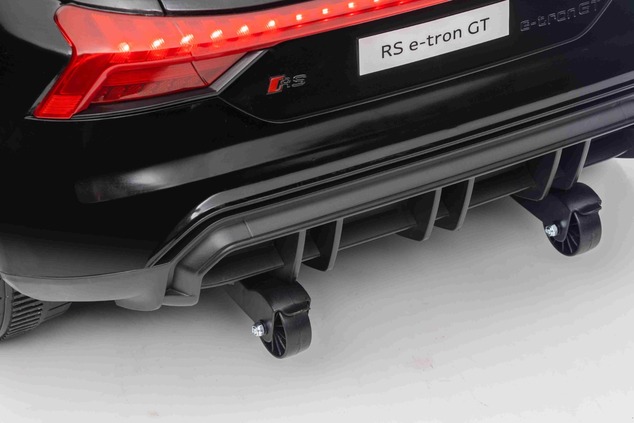 Electric Ride-on car Audi RS E-tron GT 12V, black, wide single seat, 2.4 GHz remote control, USB / A