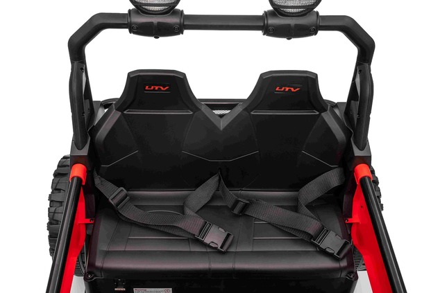 Electric Ride-on car T-REX Ride 4x4 Two-seater 24V, red, MP3 Player with USB/AUX input, 4x4 drive, L