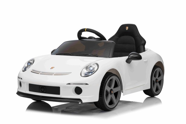 Electric Ride-on car RUF GT 12V, white, Opening doors, 2.4 GHz remote control, LED lights front and 