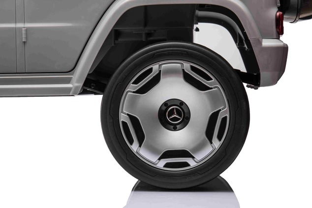 Electric Ride-on car Mercedes-Benz EQG 12V, grey, LED underlighted body parts, Functional front and 