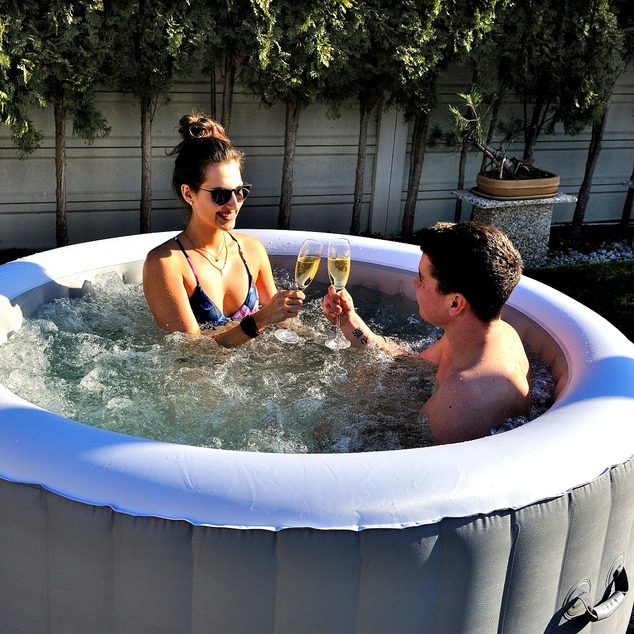 BeneoSpa NEW Portable Inflatable Bubble Spa, Hot Tube, Jacuzzi, Grey