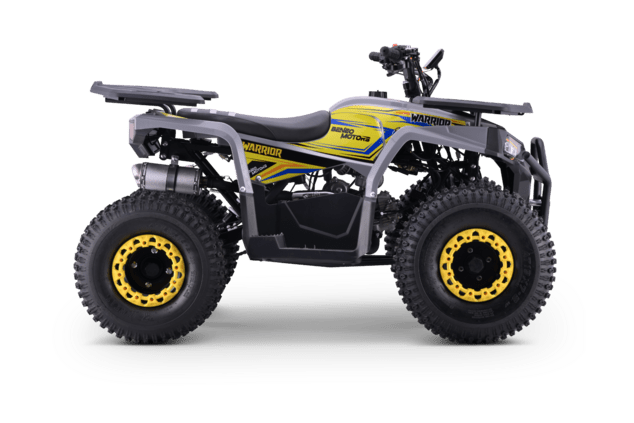 Kids Petrol Quad 125cc | Beneo Motors Warrior Yellow | Ages 8+ | Reverse Gear &amp; Speed Limiter