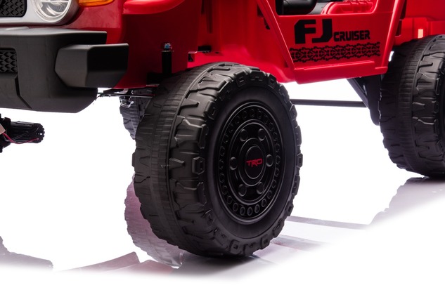 Electric Ride-on car Toyota FJ Cruiser XXL with 4x4 drive, licensed (Two-seater), red, Portable lith